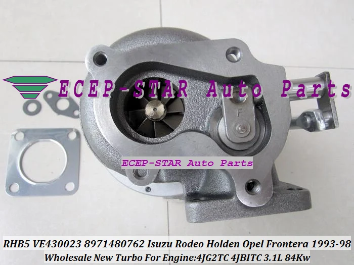 Бесплатная доставка RHF5 VI95 8971480762 турбо для ISUZU Holden Rodeo Trooper Opel Frontera 4JB1 4JB1TC 2.8L 4JG2TC 4JG2T