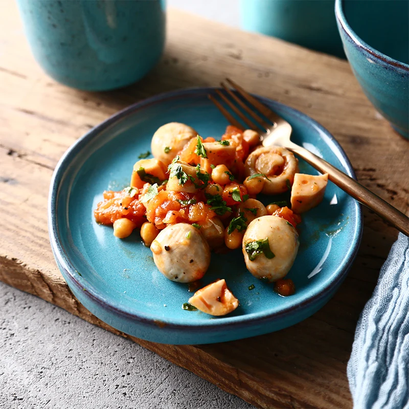 Винтажная керамическая тарелка 6 дюймов для завтрака десерта торта домашняя