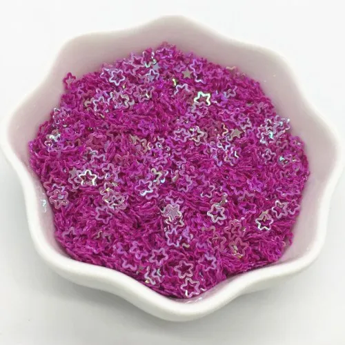 Блесток 4 мм вырезы в виде цветка ПВХ пайетки с блестками для роспись на ногтях Маникюр женщин DIY свадебные конфетти украшения 10g20g