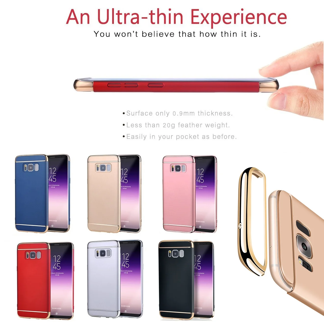 New Ultra Thin Slim Hard Hybrid Case Matte for Samsung Galaxy S8 S9 Plus S6 S7 Edge Note 8 Cover Luxury Cases |