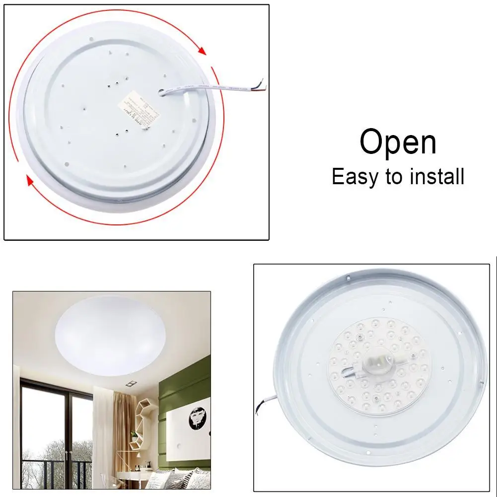 Светодиодные потолочные светильники Dia 330 мм акриловый яркий холодный белый 30 Вт