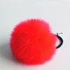 8 Модные корейские женские милые разноцветные Галстуки для волос, Модный мягкий искусственный кроличий мех, эластичная одежда для катания волос, женские аксессуары для волос, веревка для волос - Цвет: 8