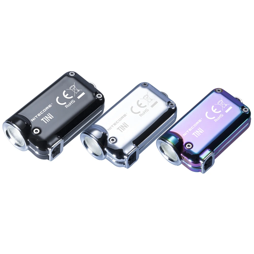 Мини фсветильник рь NITECORE TINI SS из нержавеющей стали CREE XP G2 S3 max 380 люмен 64 м