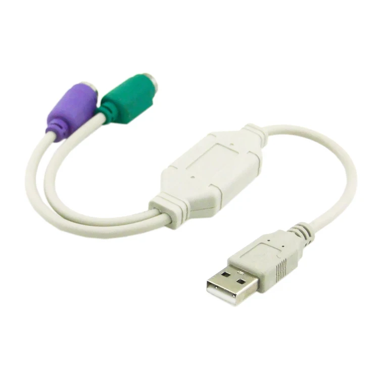 Кабель переходник для двух PS2 PS/2 MINI DIN 6pin к USB 2 0 ПК|cable pin|cable zendin rail mount power supply |