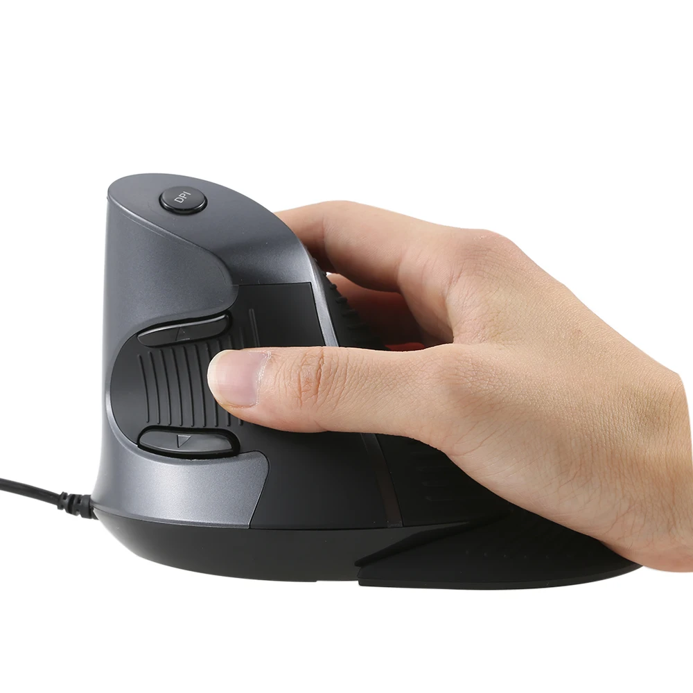 Мышь Delux Вертикальная оптическая Проводная со съемными кнопками 1600 DPI|usb wired