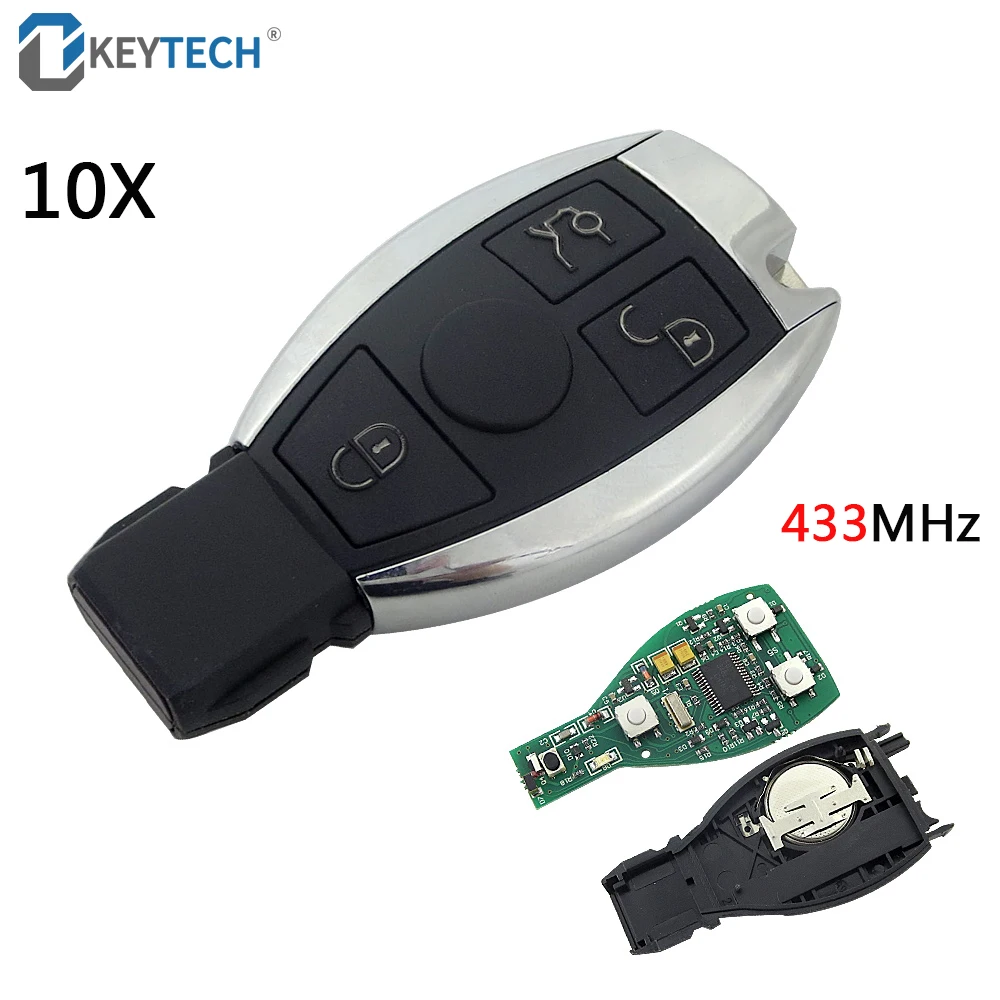 OkeyTech 10 шт. для Mercedes Benz Key 433 МГц пульт дистанционного управления автомобильный