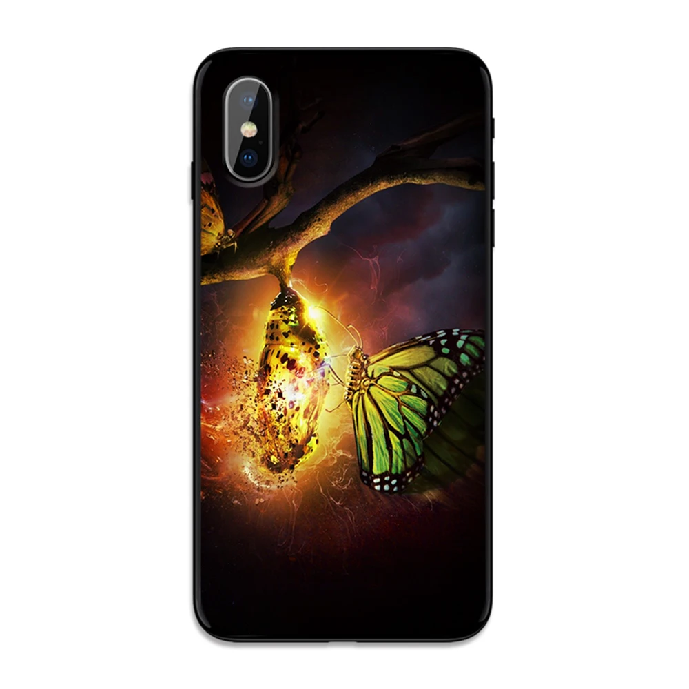 Dream butterfly and cute girl Soft TPU Case Cover for Apple iPhone 6 6S 7 8 Plus 5 5S SE X XS MAX XR Silicone Cases | Мобильные
