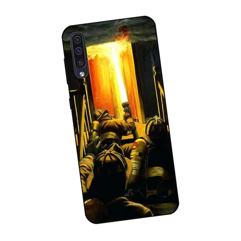 P069 Fireman Black Silicone Case For Samsung Galaxy A6 A7 A8 A9 A10 A30 A40 A50 A60 A70 A80 A90 5G A20E Plus |