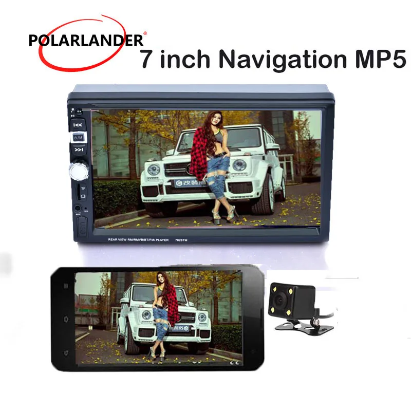 Автомагнитола с 7-дюймовым сенсорным экраном и камерой Bluetooth 9 языков | Автомобили