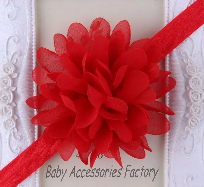 (2 шт./лот) повязка на голову для девочек с 4 ''шифоновым тюлевым цветком