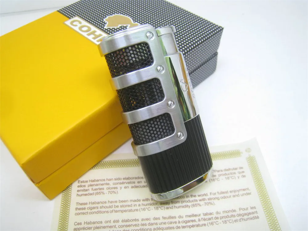 COHIBA сигара для курения Ligther Cigar Punch пламя 3 фонарь прикуриватель порт Куба Испания аксессуары