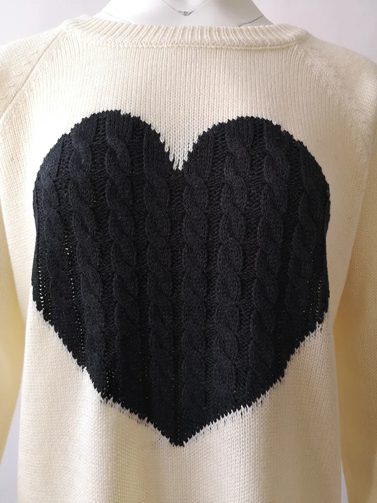 Autumn winter women sweaters pullovers long sleeve sweater slim heart knitted jumpers sueter mujer | Женская одежда