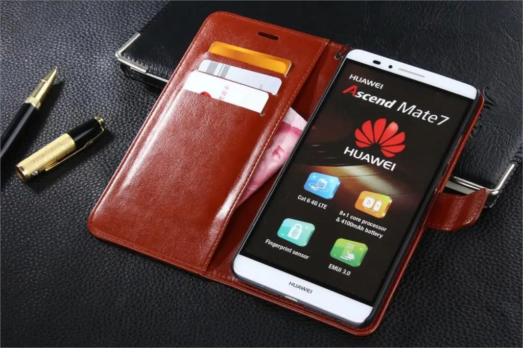 Чехол книжка для Huawei Mate 7 Магнитный чехол из искусственной кожи Ascend AZNS|fundas huawei|mate