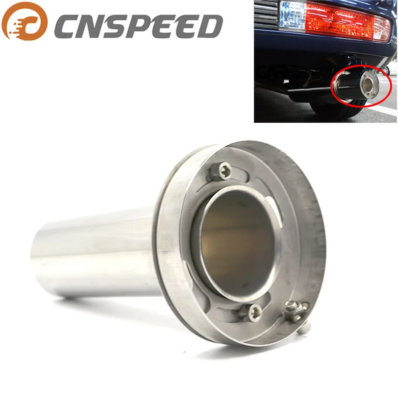 

CNSPEED Adjustable Exhaust Muffler Universal 85mm 3.5 "/ 98mm 4 '' / 110mm 4.5 '' Car Chrome Stainless Exhaust Muffler YC101073