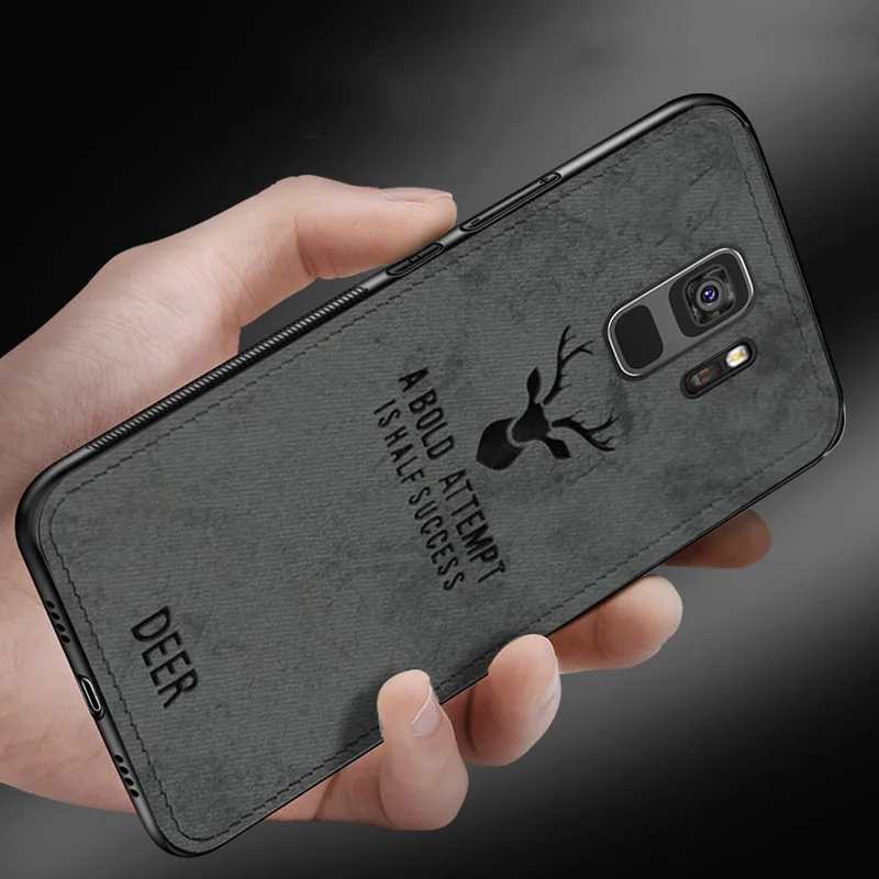 Чехол MAKAVO для Samsung Galaxy A8 2018 тканевая текстура мягкий чехол телефона Plus A9 A6 чехлы