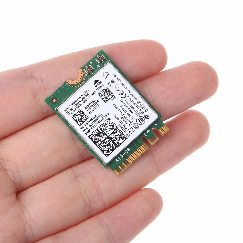 Для Intel Wireless N 7265 7265NGW BN Двухдиапазонная 2x2 Wi Fi Bluetooth 4 0 WiFi карта|Сетевые карты| |