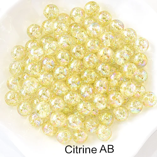 Citrine AB 3 размера, 16 цветов, прозрачные цветные бусины для шитья, круглые пластиковые прозрачные круглые жемчужины для рукоделия, ювелирные изделия B1199 - Цвет: Citrine AB