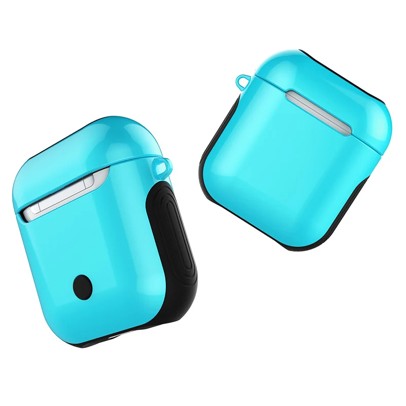 Чехол для Air Pods Apple антидетонационный глянцевый защитный чехол True беспроводной
