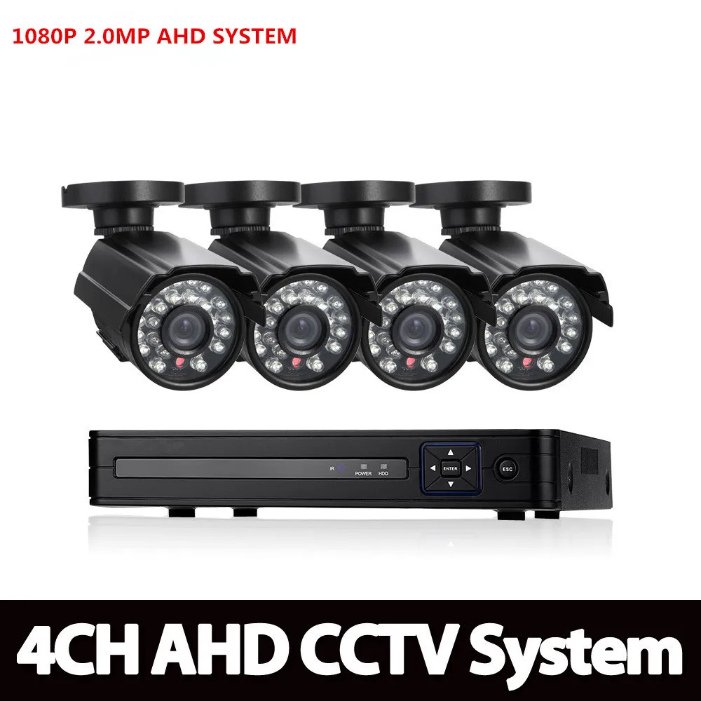 Система наружного видеонаблюдения AHD 4 канала 1080N HDMI DVR 1080P 2.0MPP HD|dvr 1080p|dvr kitdvr hdmi |