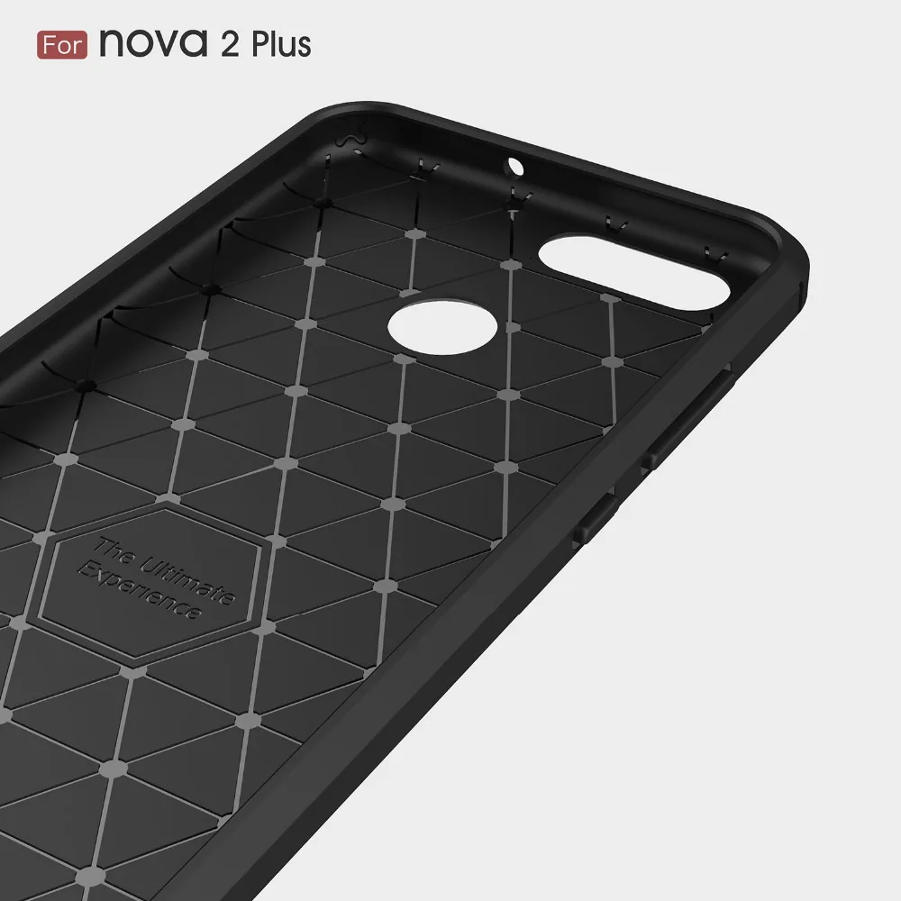 Для Huawei Nova 2 Plus углерода Волокно Мягкий силиконовый чехол для плюс Роскошные