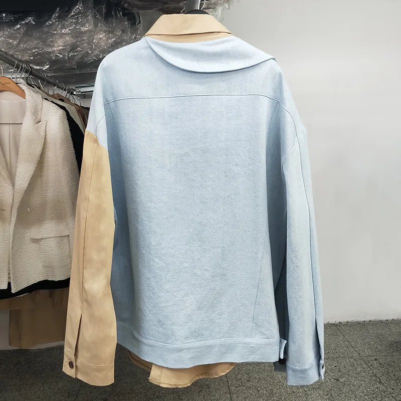 Рубашка LANMREM TC021 с отложным воротником и длинным рукавом модная повседневная