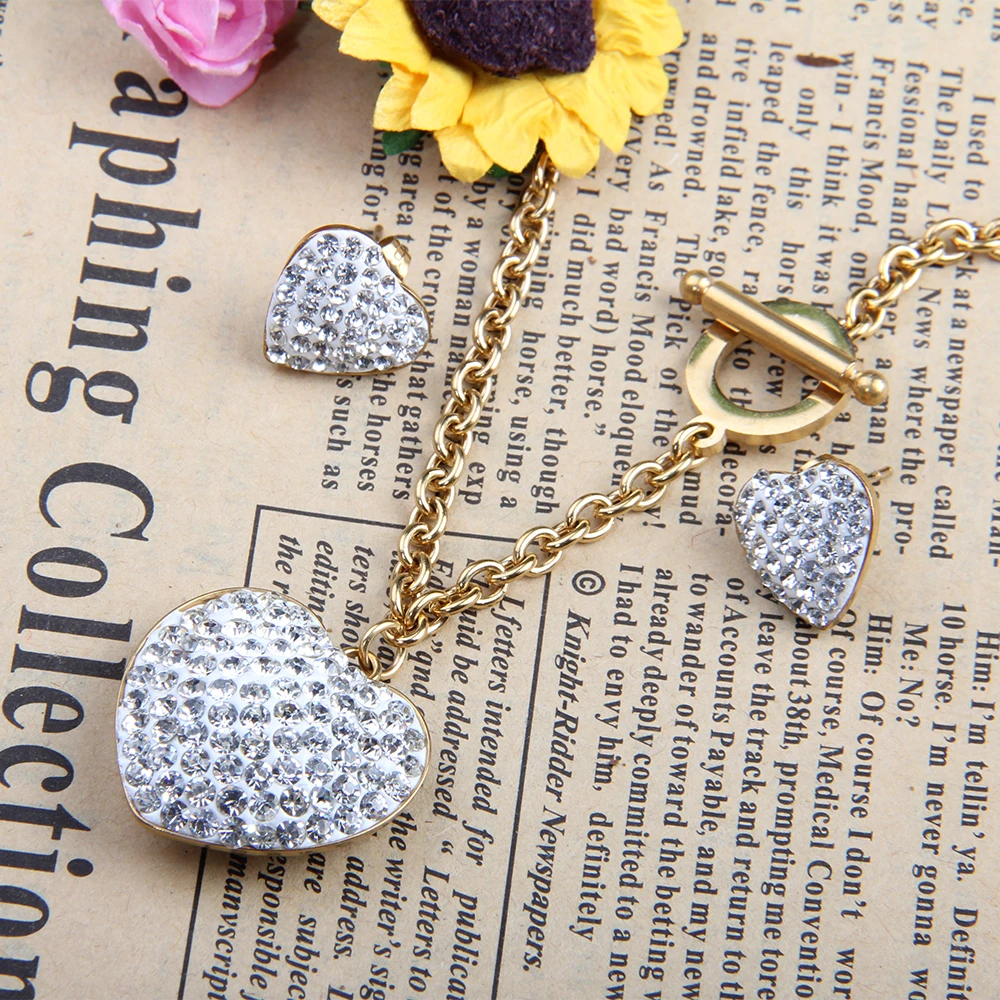 Набор ювелирных украшений в форме сердца XUANHUA свадебные ювелирные изделия из