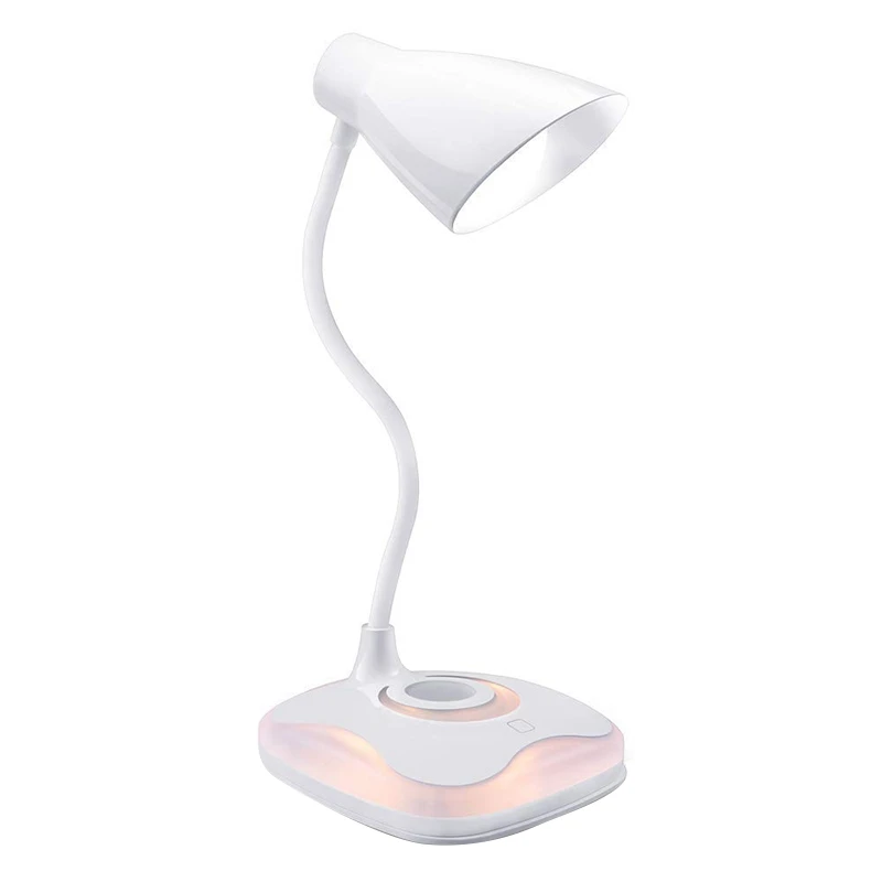 Светодиодная настольная лампа ночник с гибкой гусиной регулируемой яркостью 3