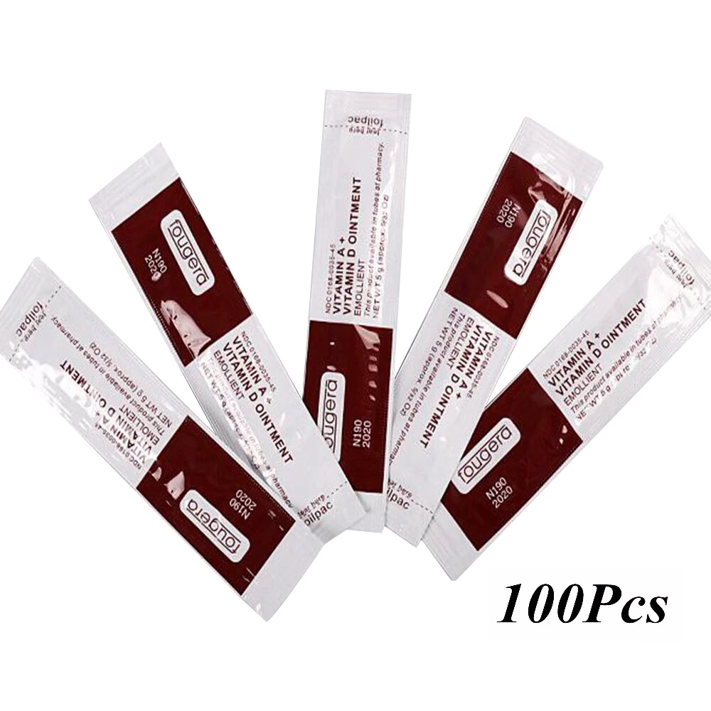 

100Pcs Fougera Vitamin Ointment A&D Anti Scar tattoo aftercare cream Repair Cream for tattoo body art Permanent Makeup tattoo