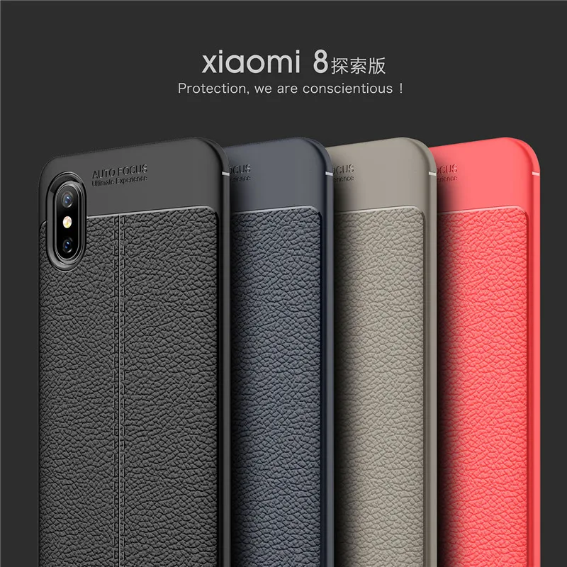 Для xiaomi mi 8 pro Чехол для глобальной версии из углеродного волокна ТПУ силиконовый