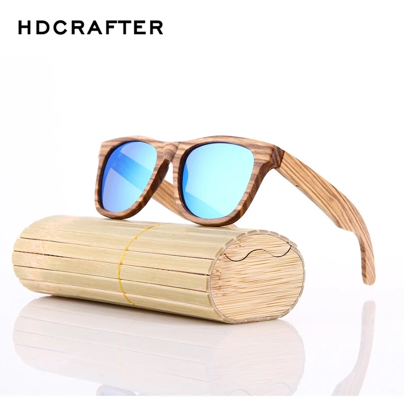 HDCRAFTER натурального дерева солнцезащитные очки для женщин поляризационные Ретро ручной бамбука для мужчин s солнцезащитные очки от солнца очки