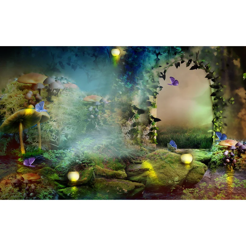 Виниловые декорационные задники фон для фотосъемки с изображением сказочной