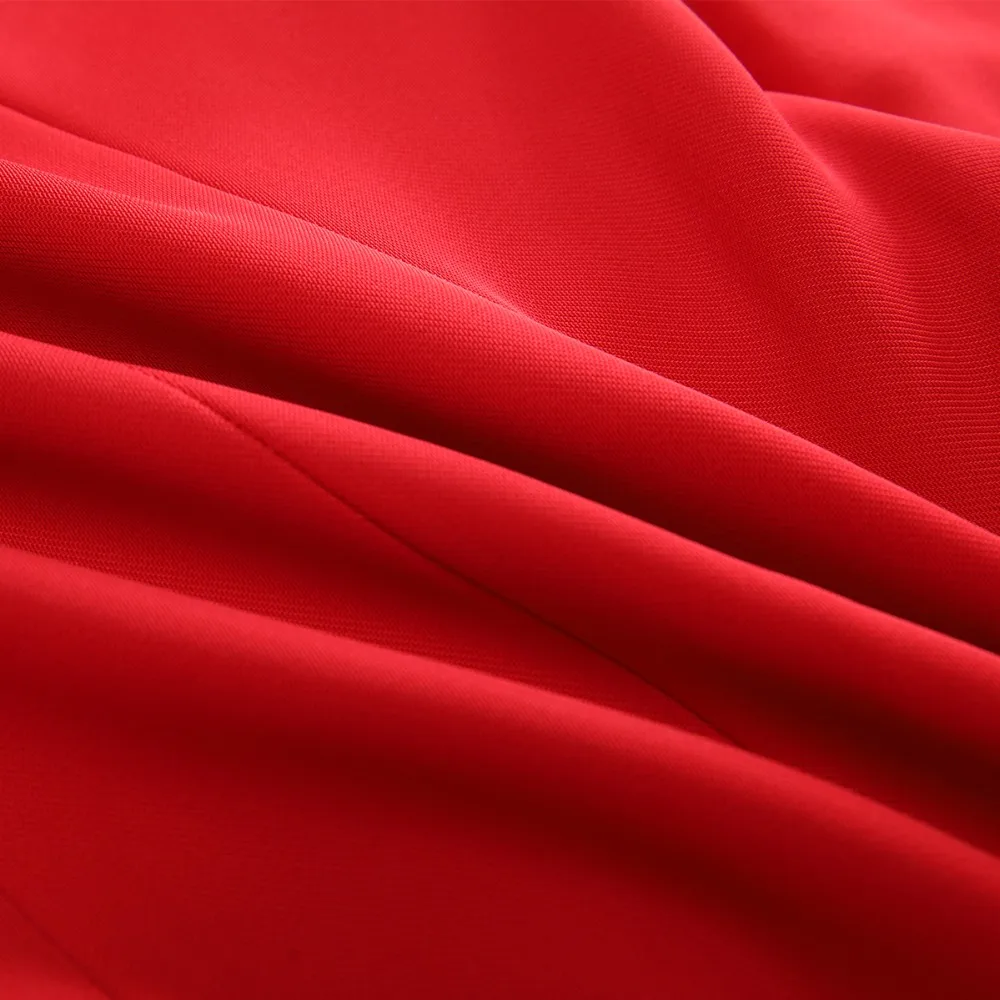 

Red Women Plus Size Skirt Suits 2 Piece Set New Arrival Winter Business Wear Clothes 5XL 6XL 7XL