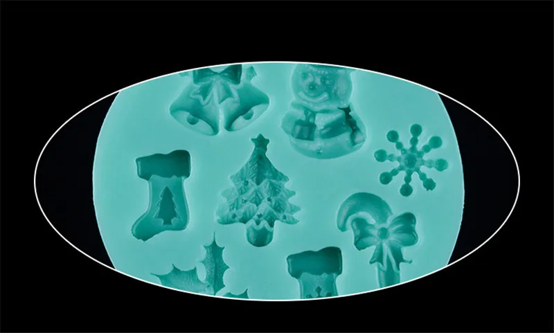 3d рельеф рождество сочетание торт плесень прекрасный украшения силиконовые