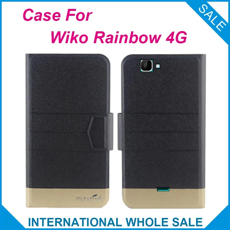 5 видов цветов жарко! Чехол Wiko Радужный 4G Модный деловой кожаный флип-чехол с