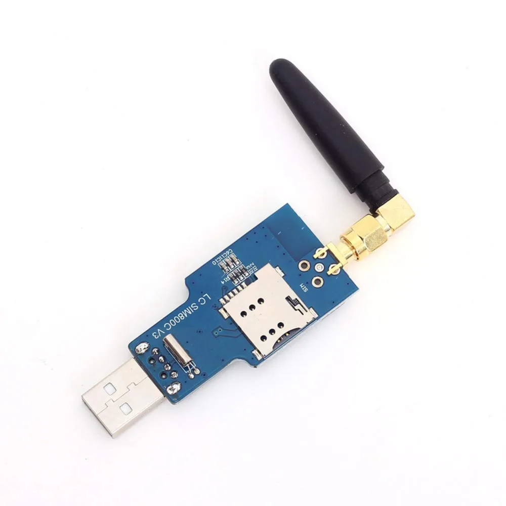 5 шт. SIM800C USB к GSM серийный GPRS модуль Плата с черной антенной бортовой CH340T чип