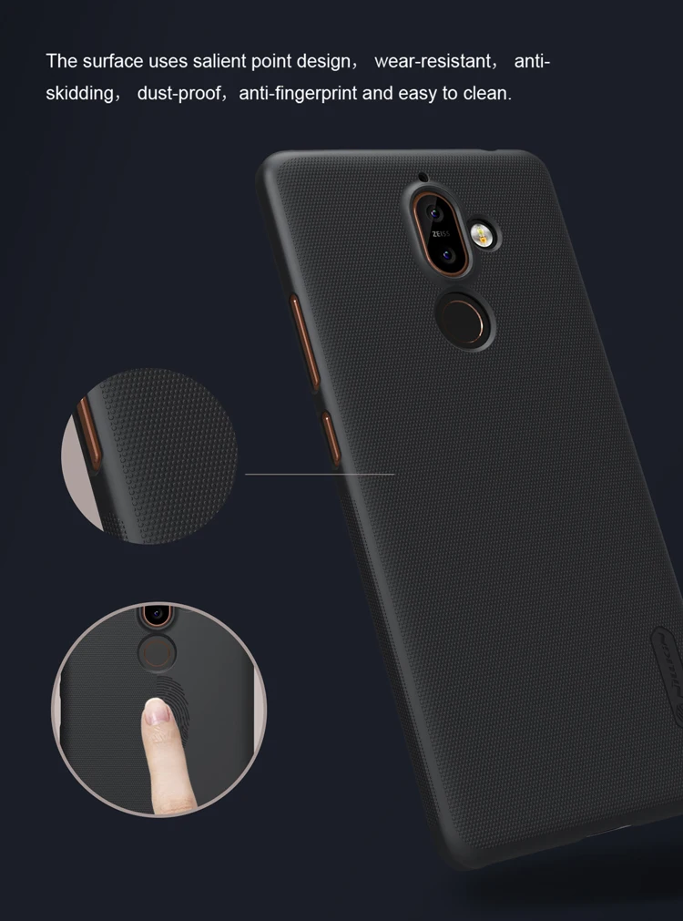 Чехол для Nokia 7 Plus, чехол для Nokia 7 Plus, NILLKIN, Супер Матовый экран, матовая жесткая задняя крышка