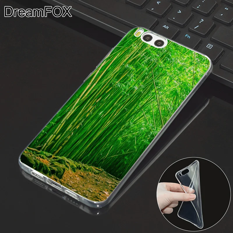 DREAMFOX M233 зеленый бамбук Натуральный Мягкий ТПУ силиконовый чехол для Xiaomi Mi Note 2 3 4 5