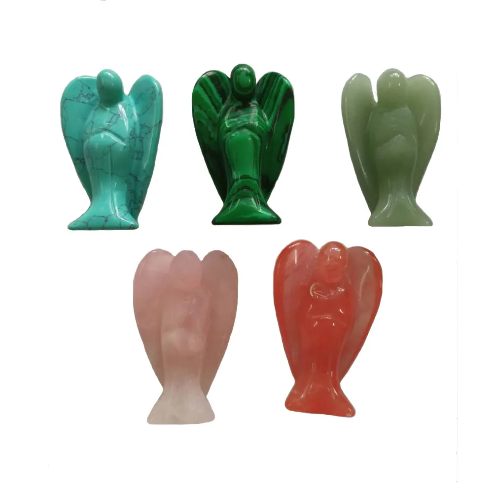 Fubaoying 1 шт. фигурки Ангел мира карманные хрустальные Guardian ручной работы каменные