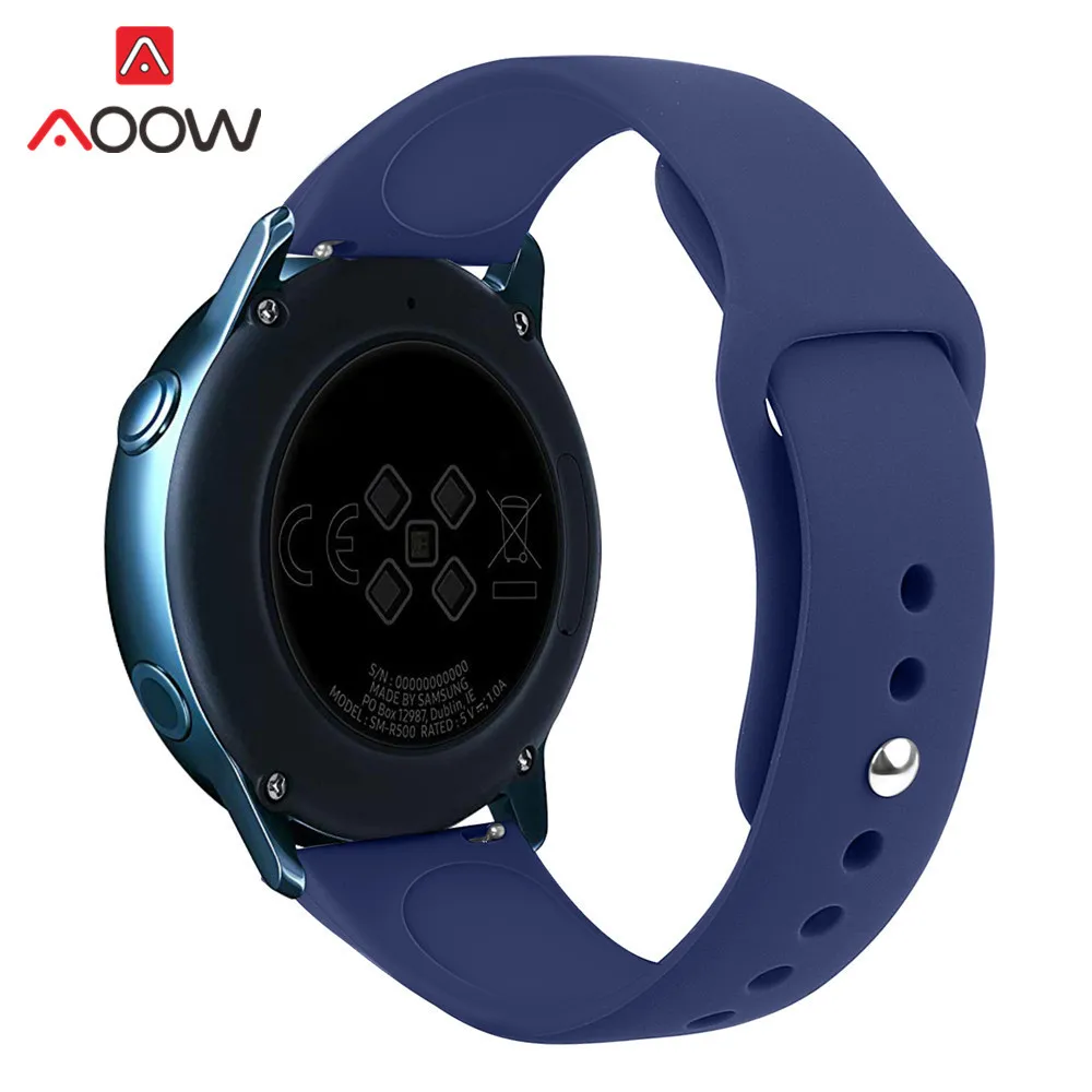 20 мм силиконовый ремешок для часов samsung Galaxy Watch Active 42 мм gear S2 спортивный сменный Браслет ремешок для SM-R500 SM-R810