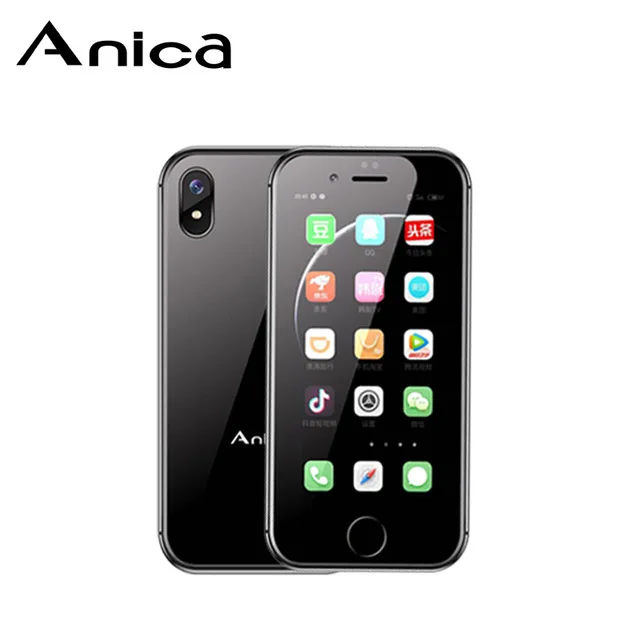 Black 3g WCDMA Мини смартфон Anica i8 Android 6,0 2,4" мобильный телефон Google Store WiFi gps мобильный телефон PK 7S XS S9 PLUS - Цвет: Black