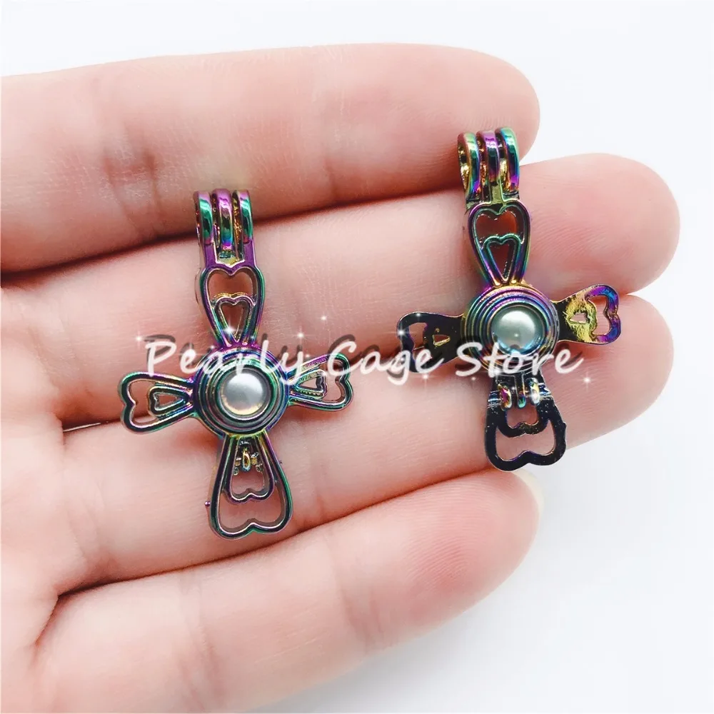 5 шт. радужные цветные жемчужные бусины с цветком &quotклетка&quot клетка эфирное