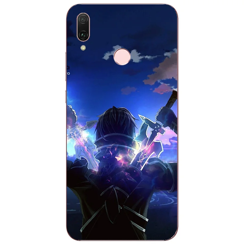 Силиконовый чехол с принтом Sword Art Online для Huawei P20 Lite Pro Y9 Prime 2018 2019 Honor 8A 8C 8X Max 9A 9C 9S 30