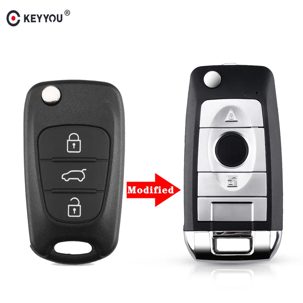 Брелок KEYYOU для Kia sportage Picanto 3 rio k2 K5 Cerato Ceed Soul складной чехол с кнопками
