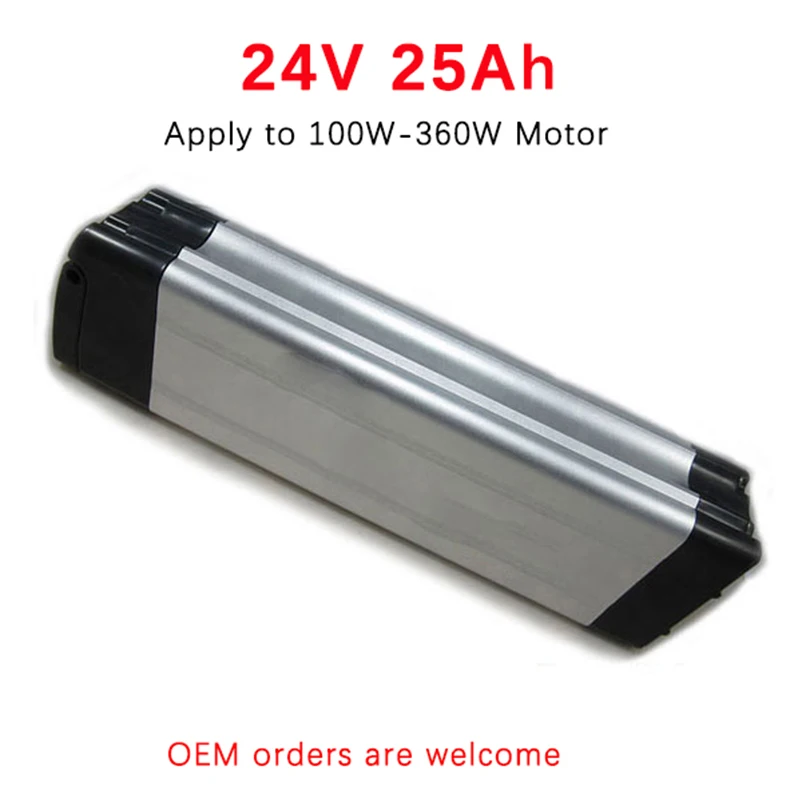 24V 25Ah 500W комплект литий-ионных батарей для электровелосипеда батарея серебряного