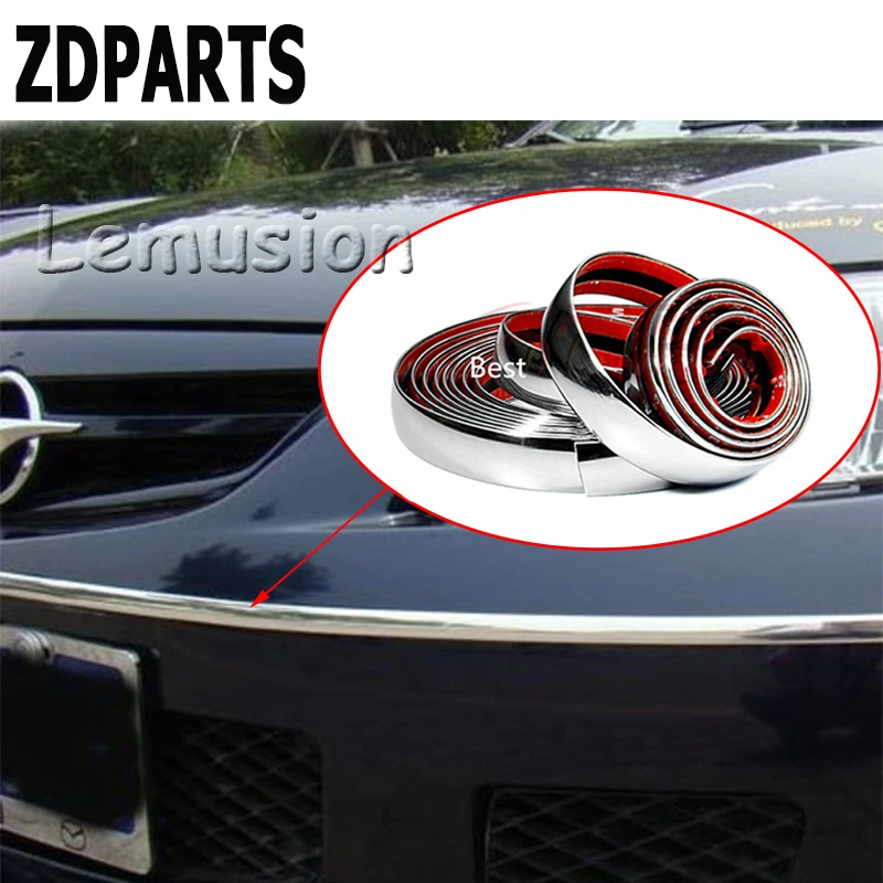 ZDPARTS 5 м хромированная отделка Автомобильная молдинговая полоса декоративная