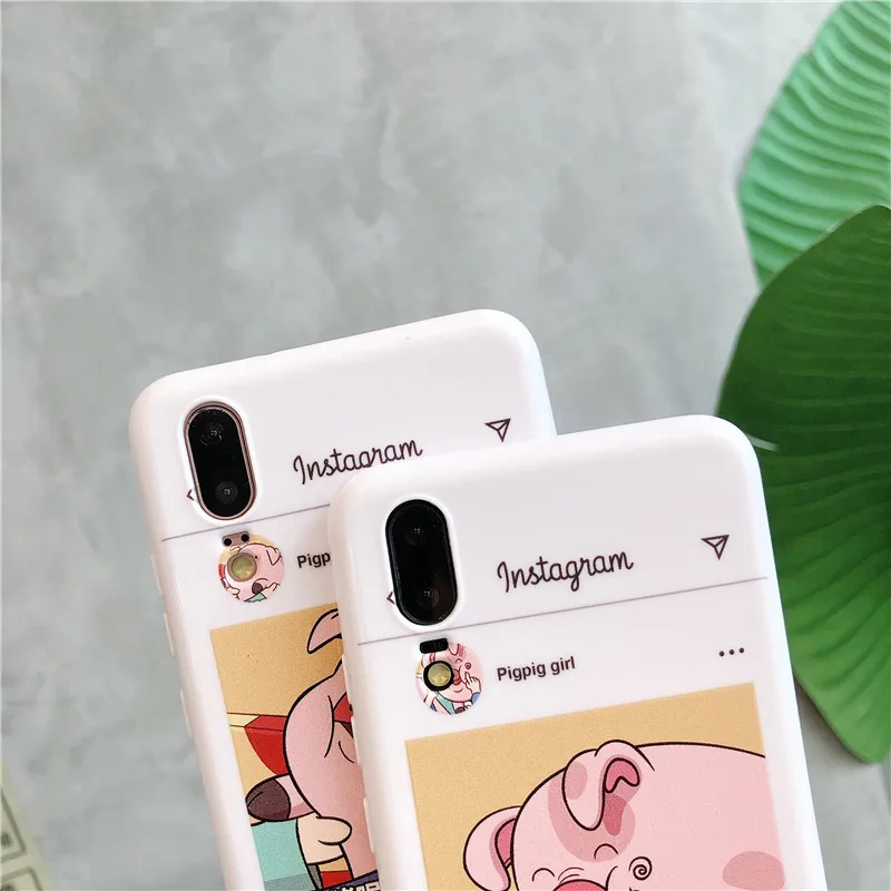 Глянцевая Мягкий чехол для iPhone 8 7 Чехол 6 6s плюс милые поросенка х обложки на айфон