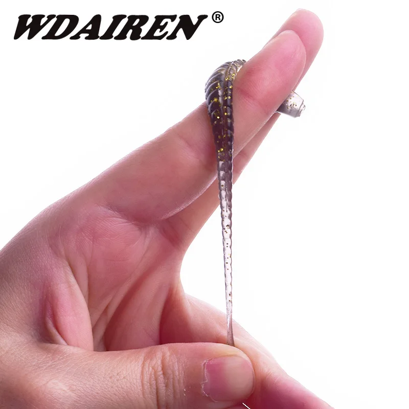 5Pcs/lot jig Wobbler Worm fishing Lure 7cm 1.8g Swimbaits Tackle fishing soft baits Bass Carp Lures Artificial Rubber Bait