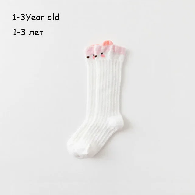 Mesh white M От 2 до 4 лет летние сетчатые хлопчатобумажные носки для маленьких девочек, длинные носки с бантом Детские хлопковые смешанные Гольфы зимние носки для девочек - Цвет: Mesh white M