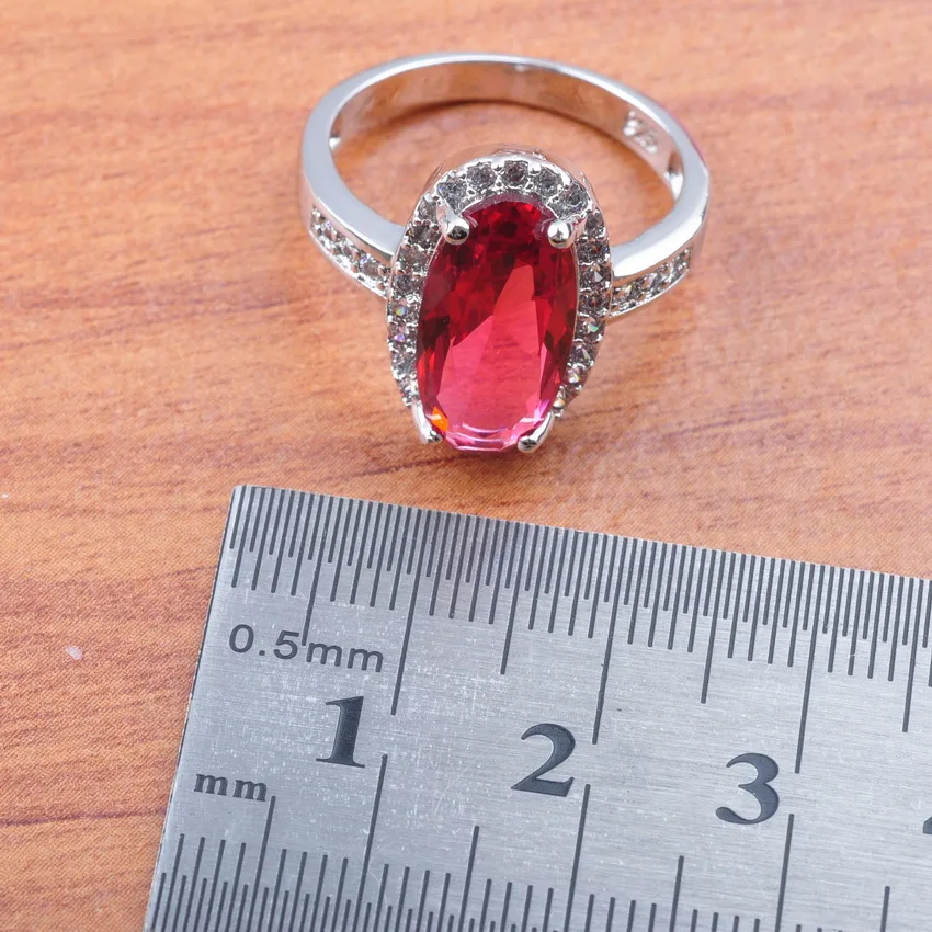 Ювелирные наборы для женского костюма розово красный кристалл свадебные