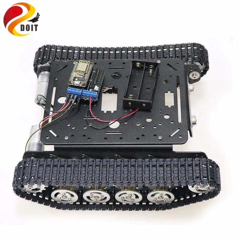 ESP8266 RC умный робот-Танк шасси с двойным двигателем постоянного тока+ макетная плата Nodemcu+ L293D плата драйвера двигателя для DIY проекта TS100